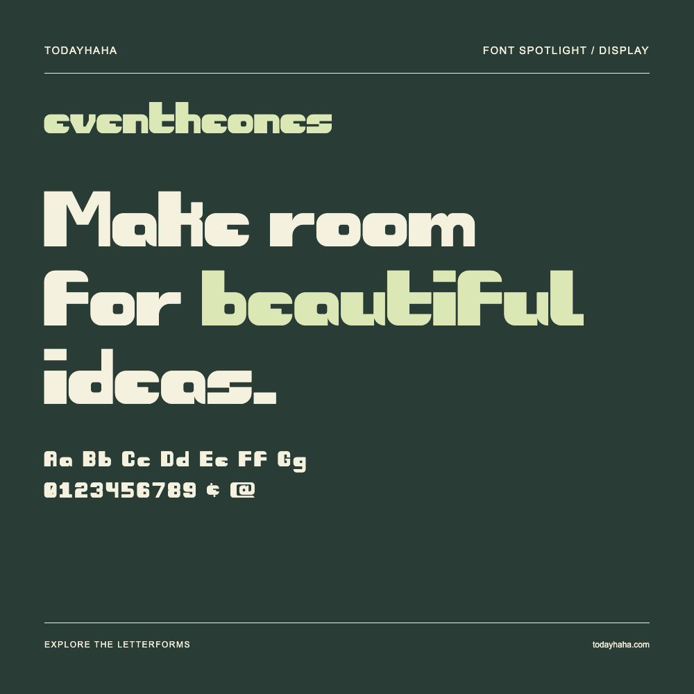 eventheones — Typography poster with sample text
