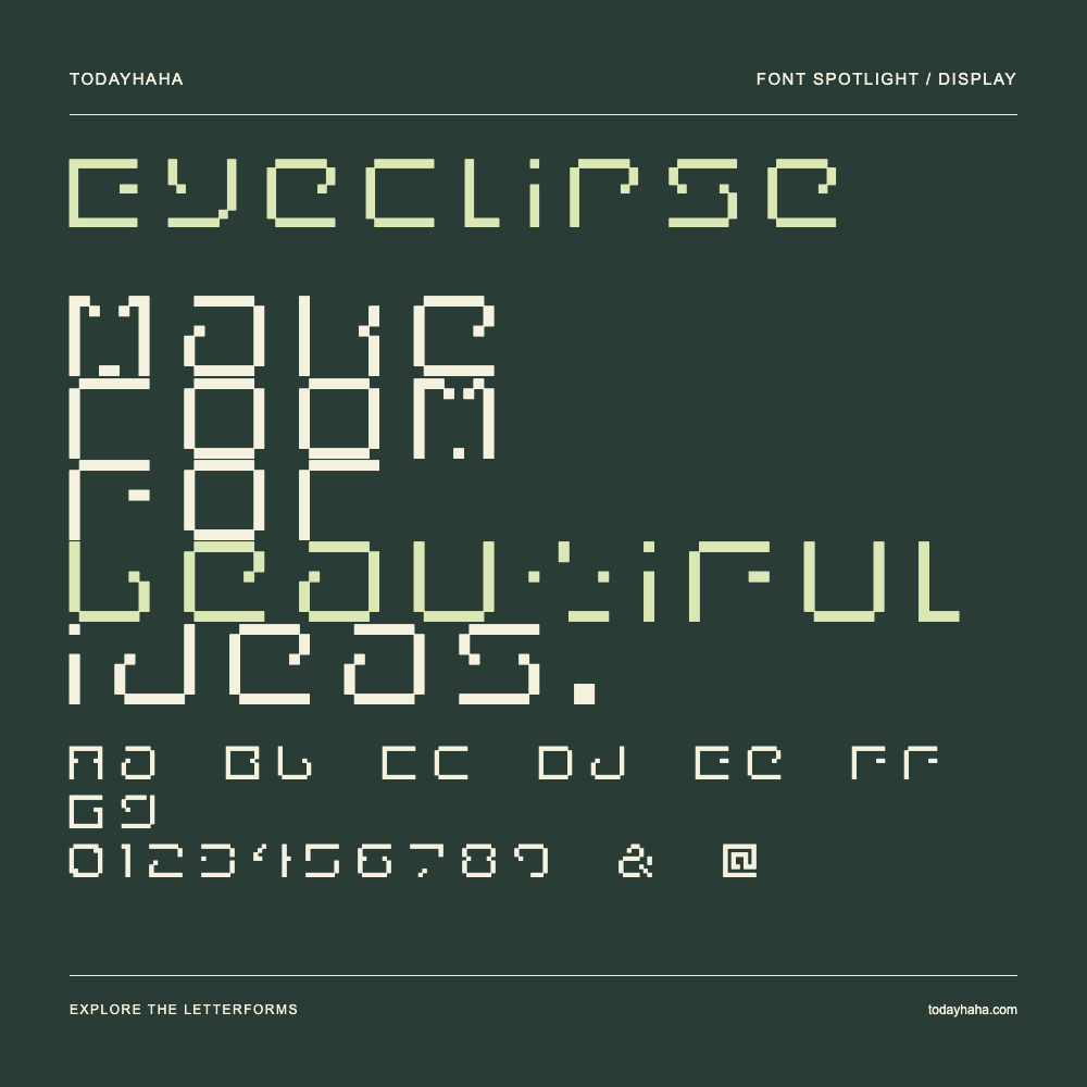 Eyeclipse — Typography poster with sample text