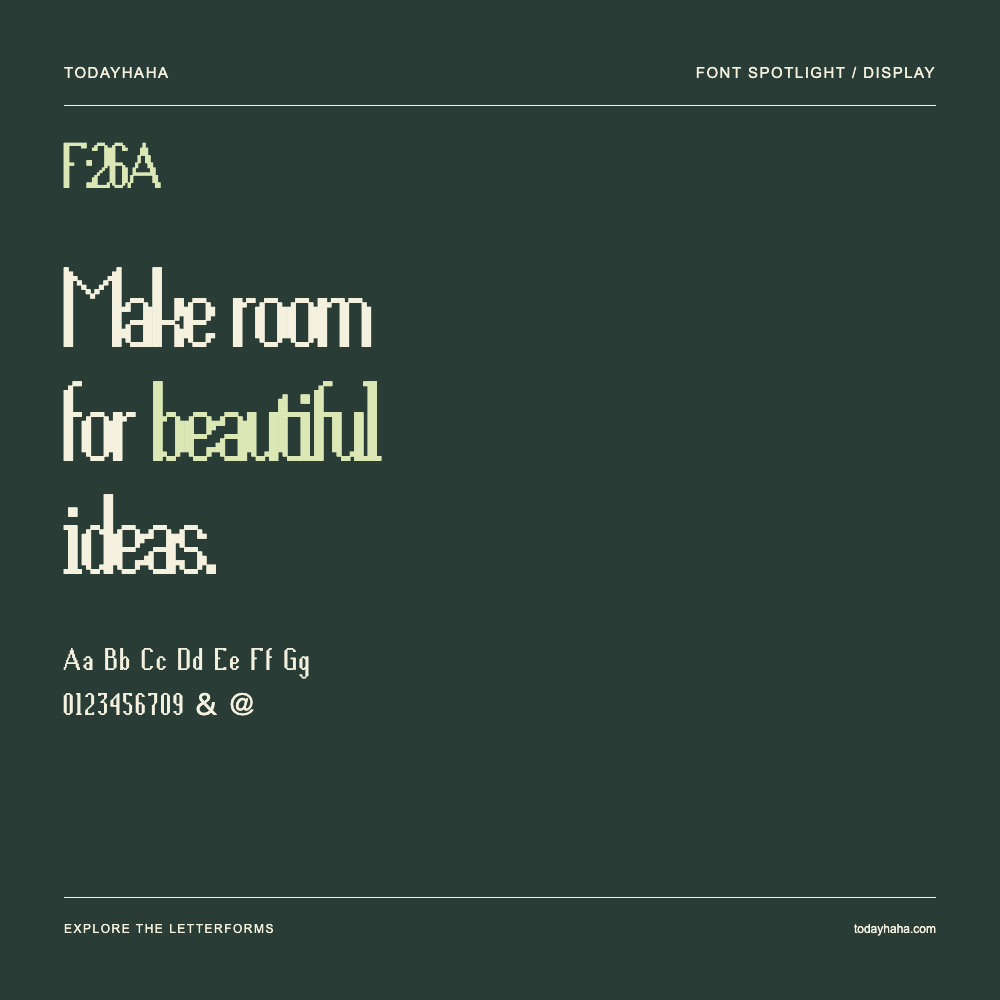 F:26A — Affiche typographique avec exemple de texte