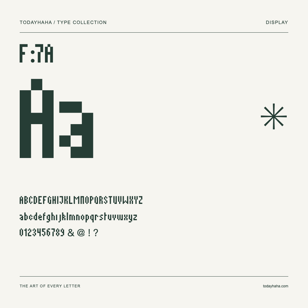F:7A — Schriftmuster mit Großbuchstaben, Kleinbuchstaben und Ziffern