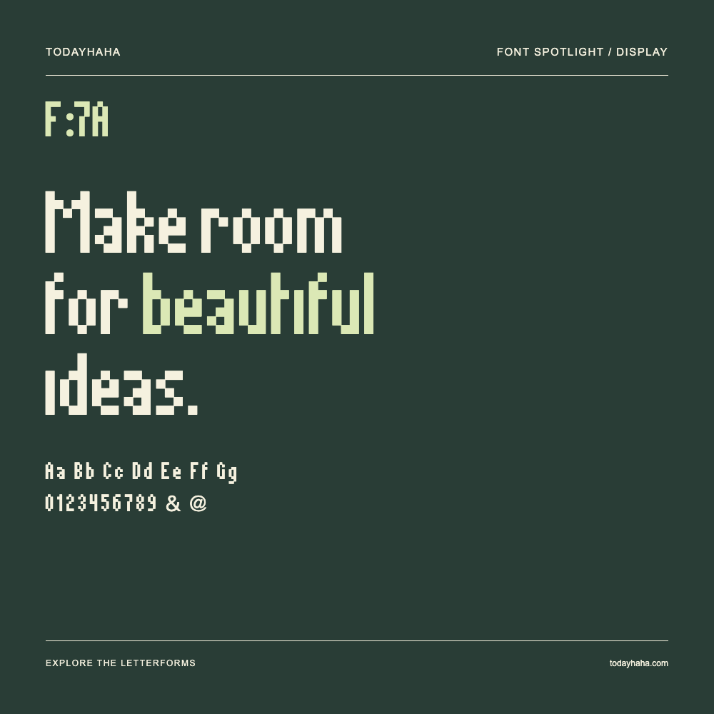 F:7A — Typografieposter mit Beispieltext