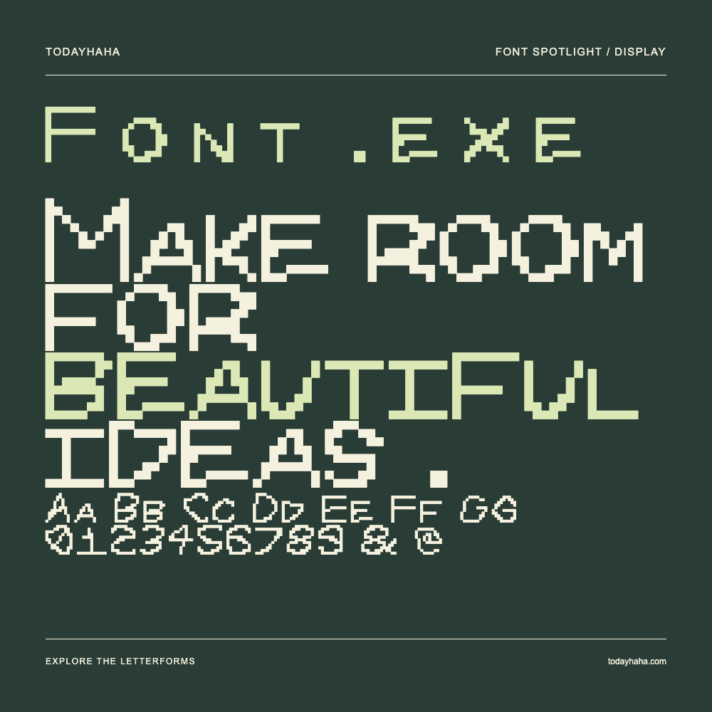F o n t . e x e — Typografieposter mit Beispieltext