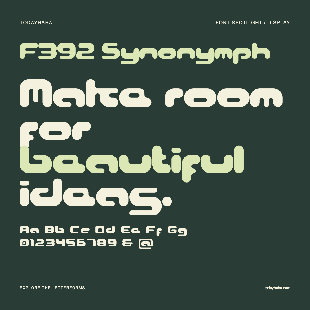 F392 Synonymph — Typografieposter mit Beispieltext