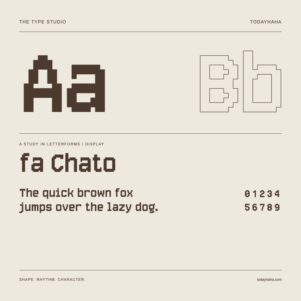 fa Chato — Étude des lettres avec une phrase et des chiffres