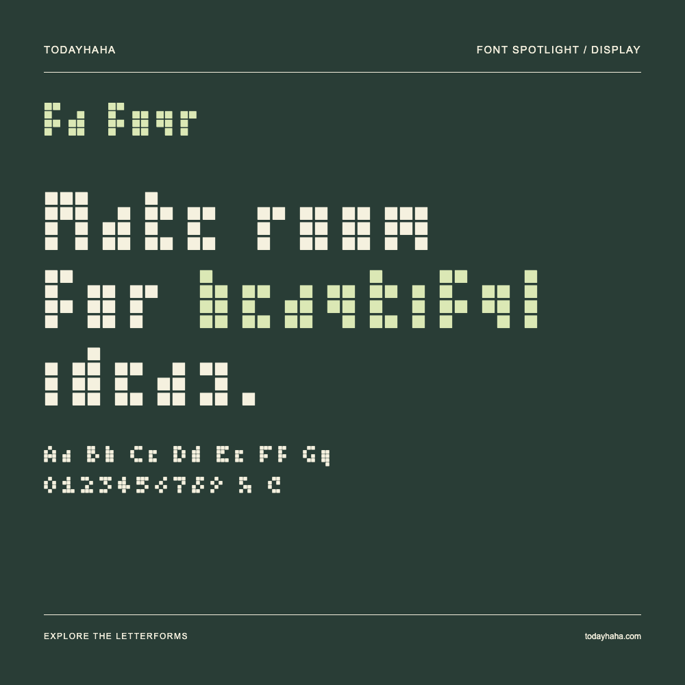 fa four — Typografieposter mit Beispieltext