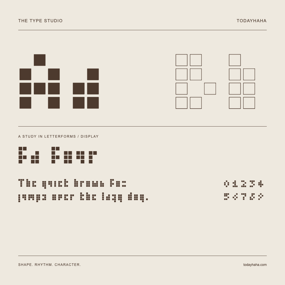 fa four — Buchstabenstudie mit Beispielsatz und Ziffern