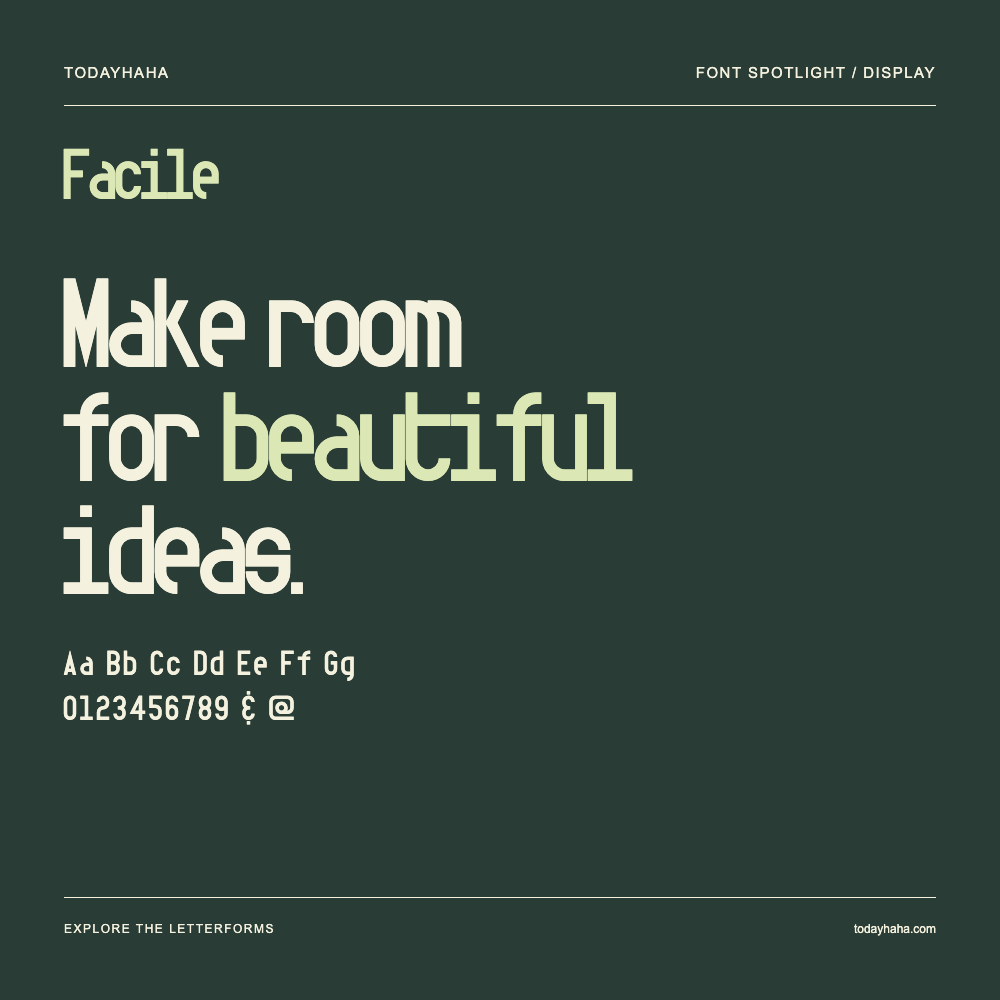 Facile — Typografieposter mit Beispieltext