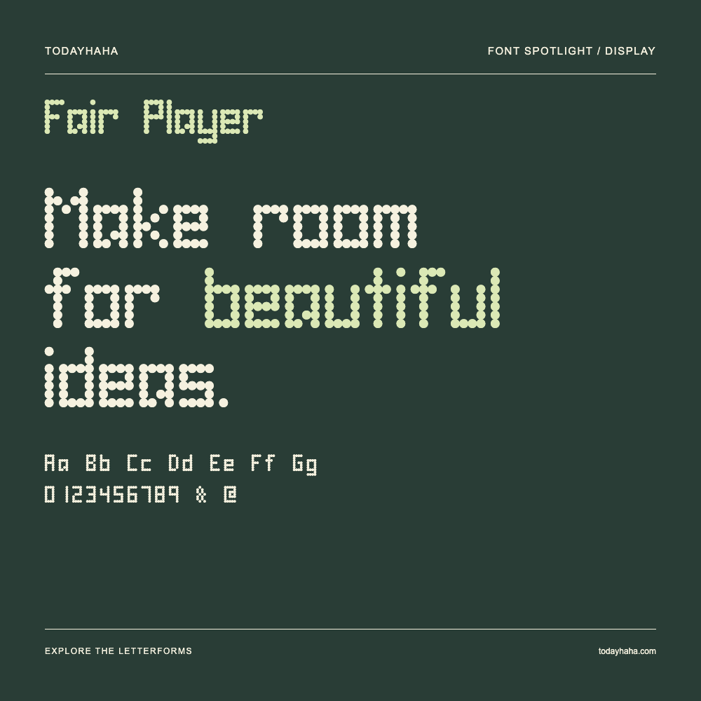 Fair Player — Typografieposter mit Beispieltext