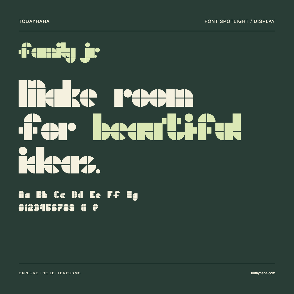family jr. — Typografieposter mit Beispieltext