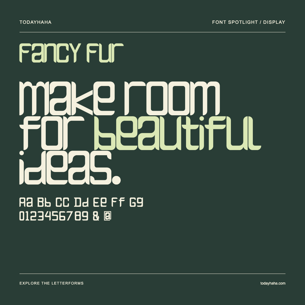 Fancy Fur — Póster tipográfico con texto de muestra