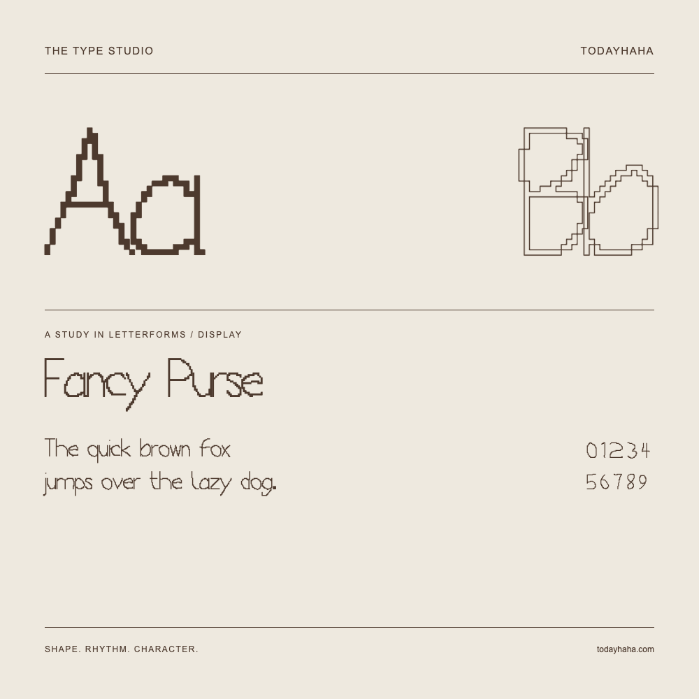 Fancy Purse — Studio delle lettere con frase e numeri