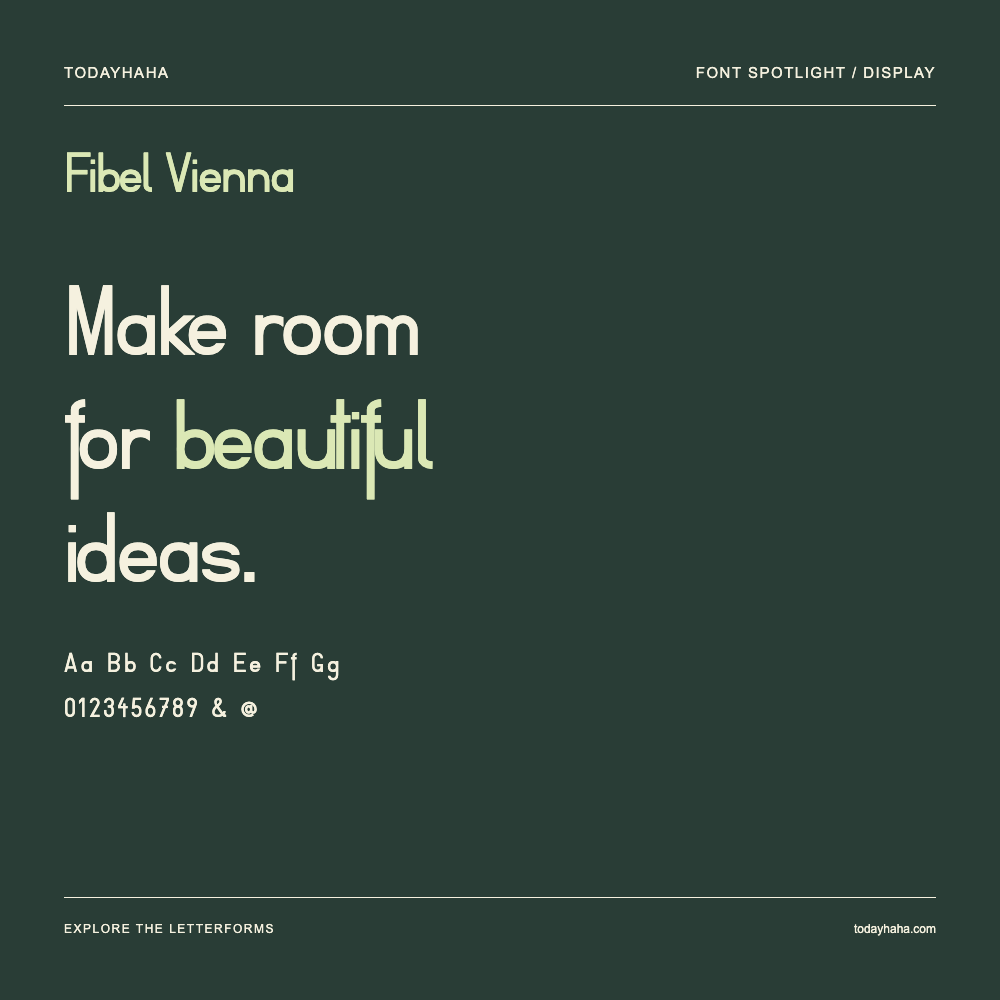 Fibel Vienna — Typography poster with sample text