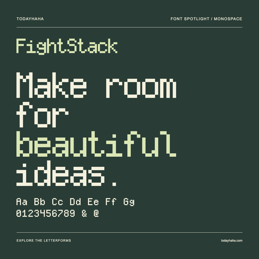 FightStack — Typografieposter mit Beispieltext