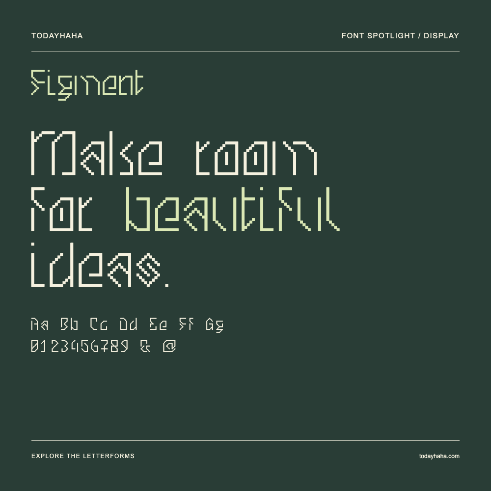 Figment — 字体排版海报：示例文字