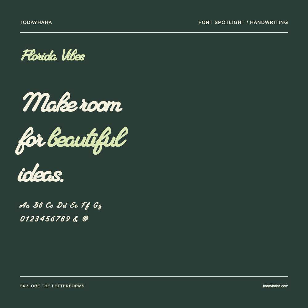 Florida Vibes — Typography poster with sample text
