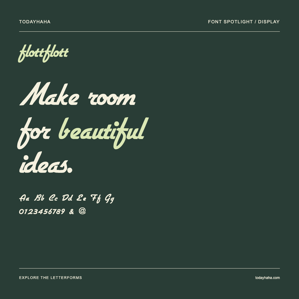 flottflott — Typografieposter mit Beispieltext