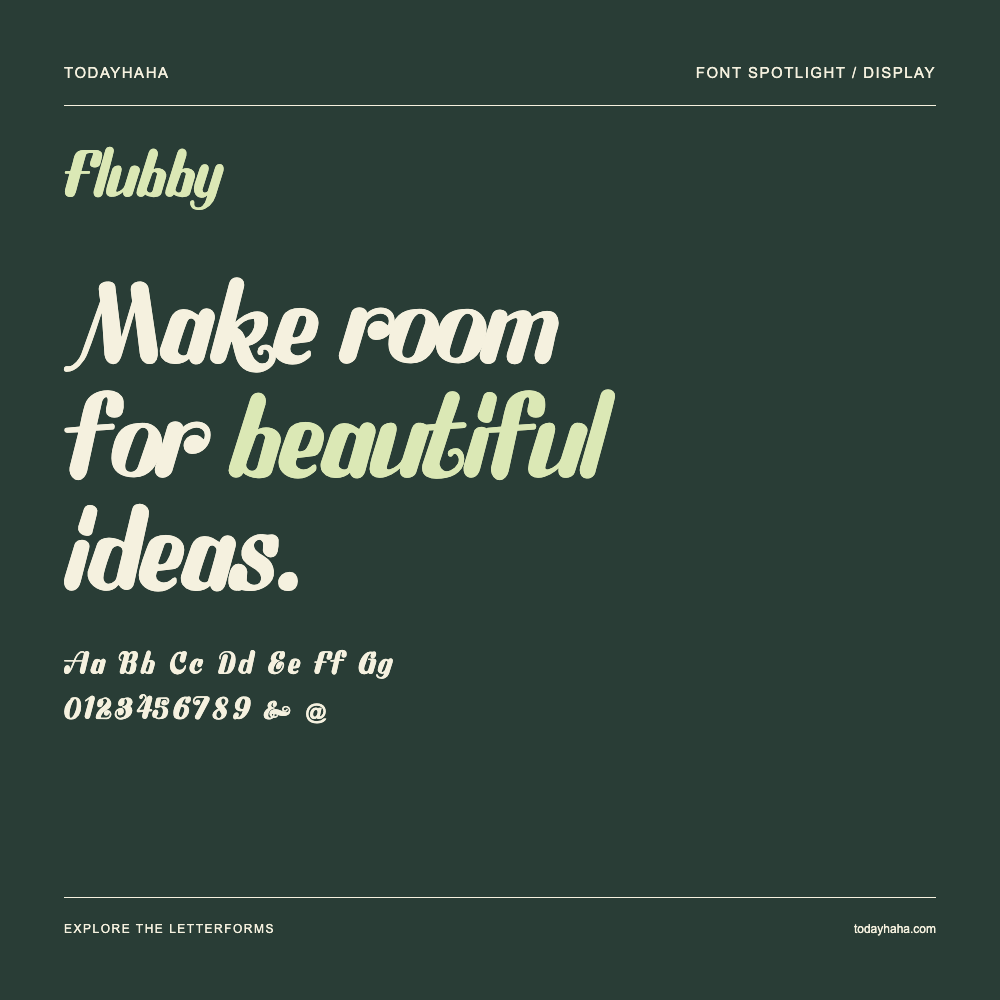 Flubby — Typografieposter mit Beispieltext