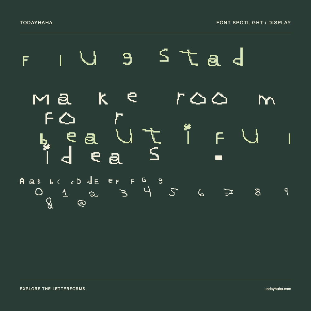 Flugstad — Póster tipográfico con texto de muestra