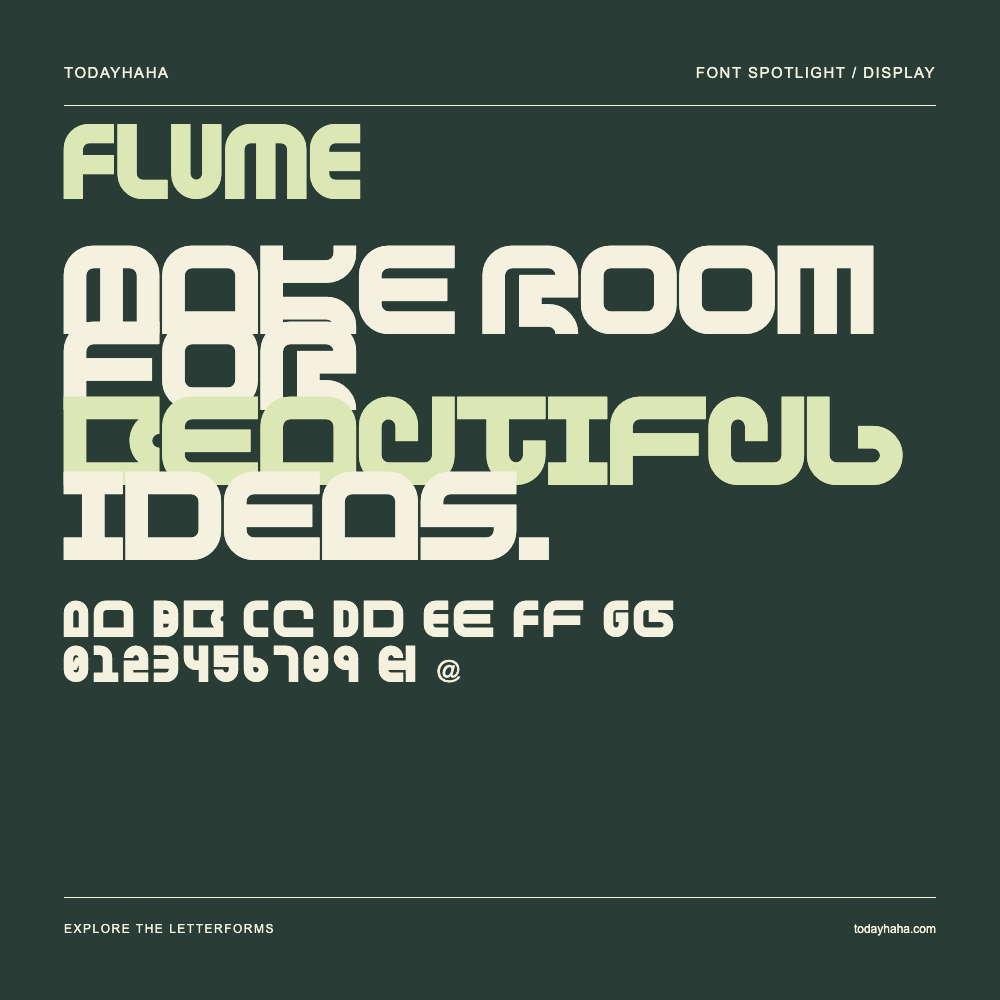 FLUME — Typografieposter mit Beispieltext