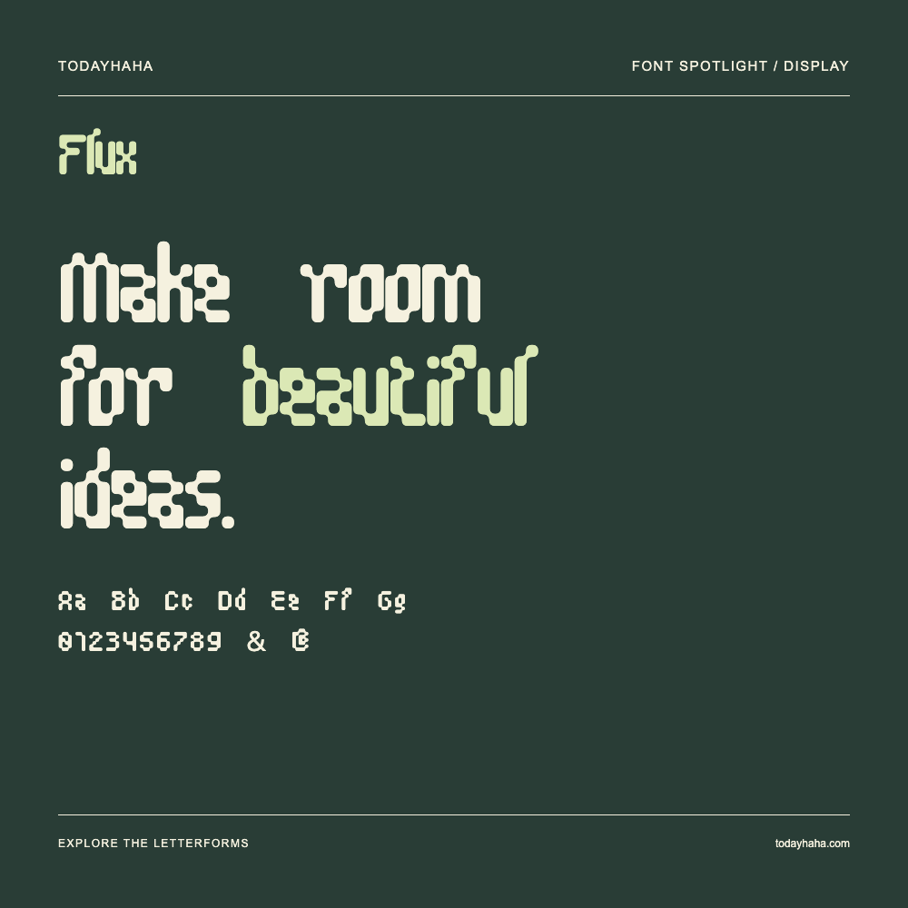 Flux — Typografieposter mit Beispieltext