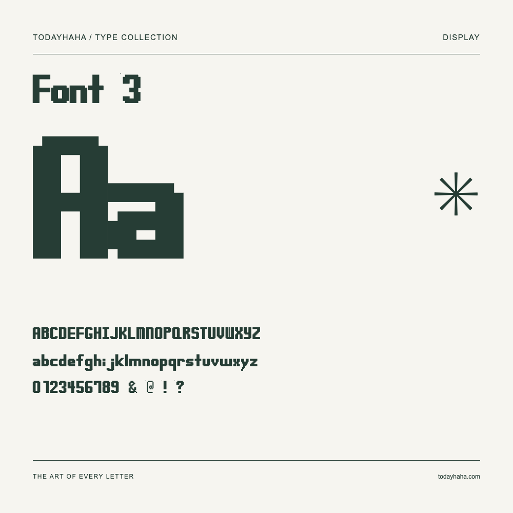 Font 3 — Muestra de mayúsculas, minúsculas y números