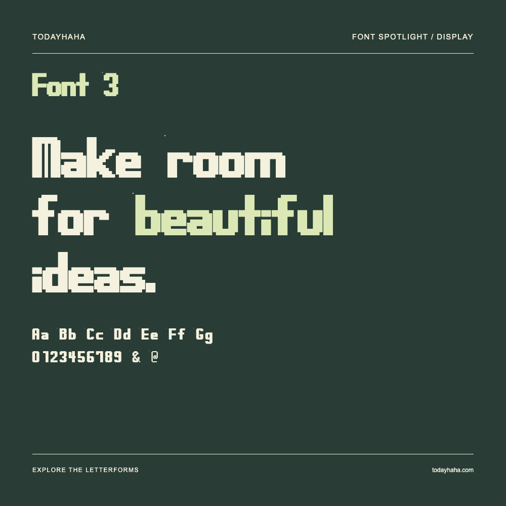 Font 3 — Póster tipográfico con texto de muestra