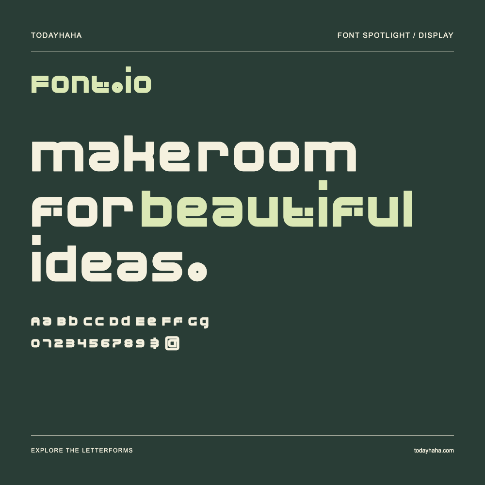 Font.io — Typografieposter mit Beispieltext