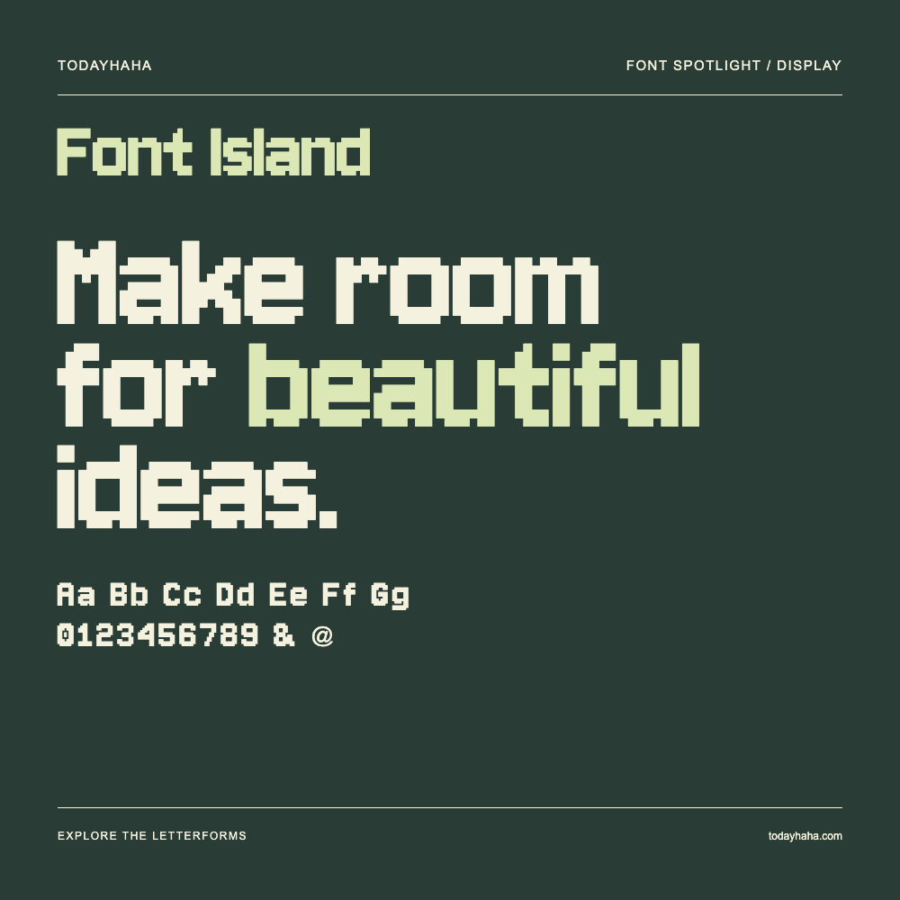 Font Island — 字体排版海报：示例文字