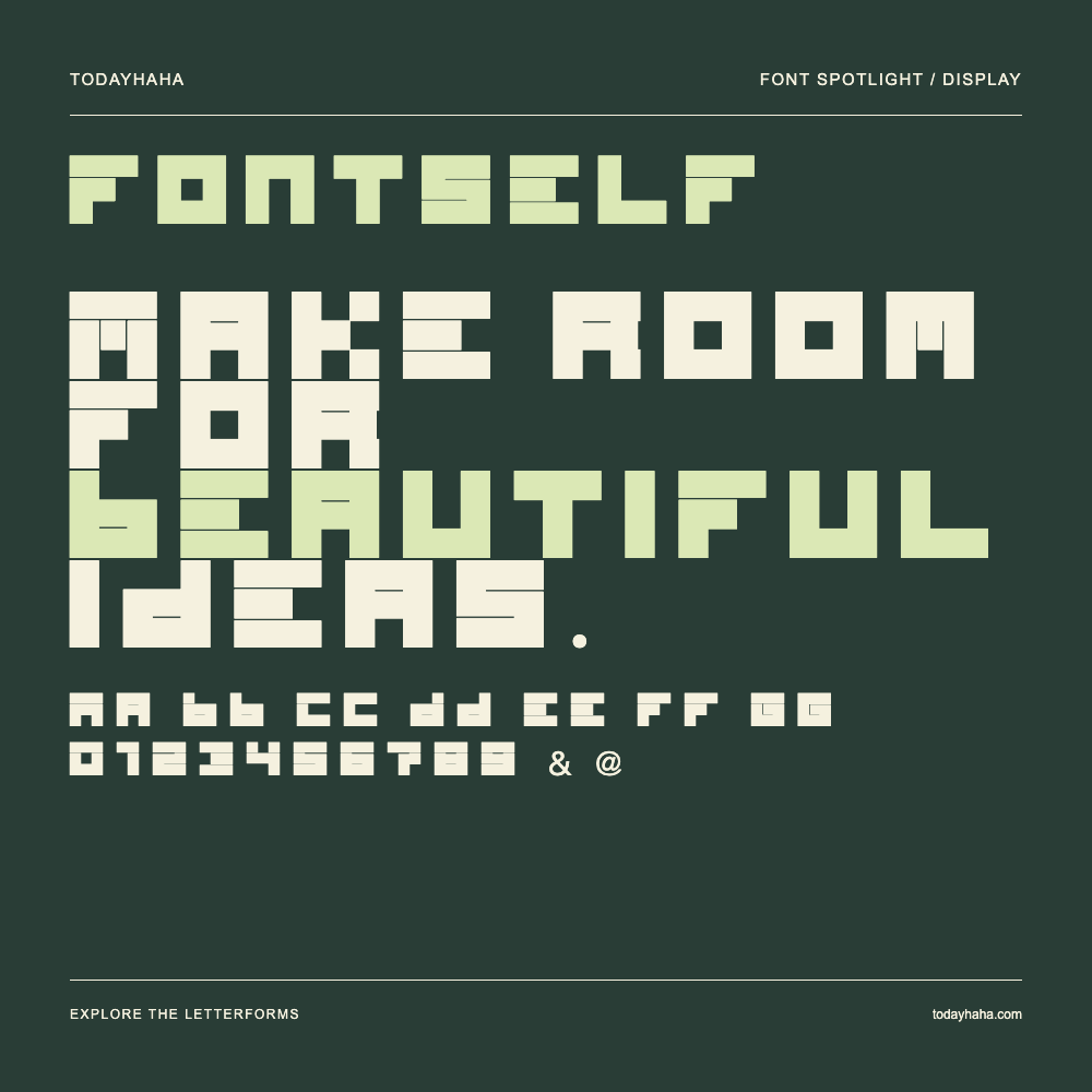 Fontself — Typografieposter mit Beispieltext