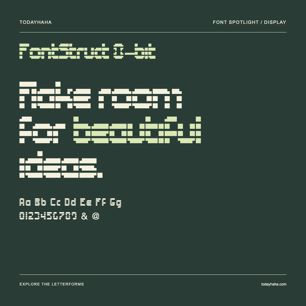FontStruct 8-bit — Typografieposter mit Beispieltext