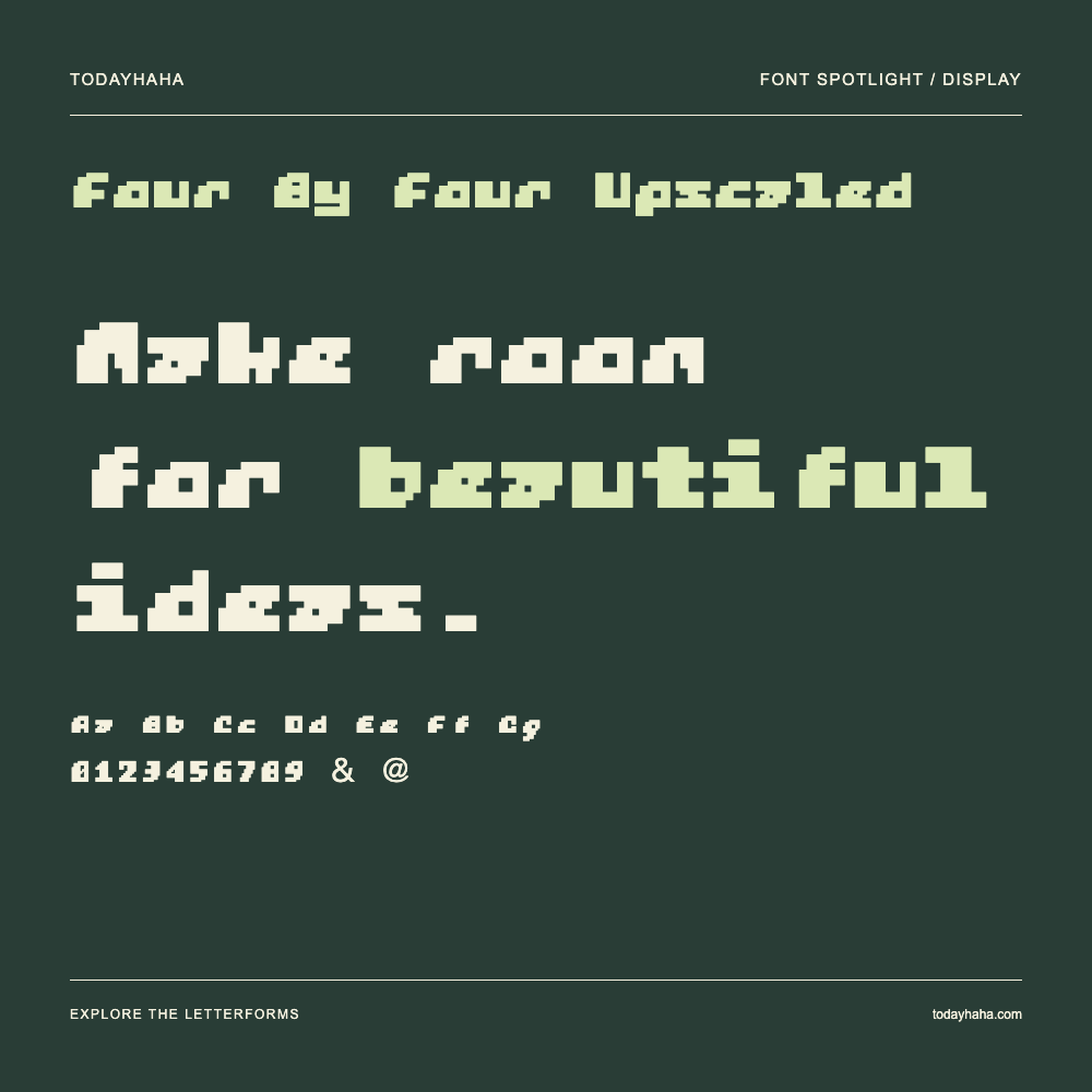 Four By Four Upscaled — Typografieposter mit Beispieltext