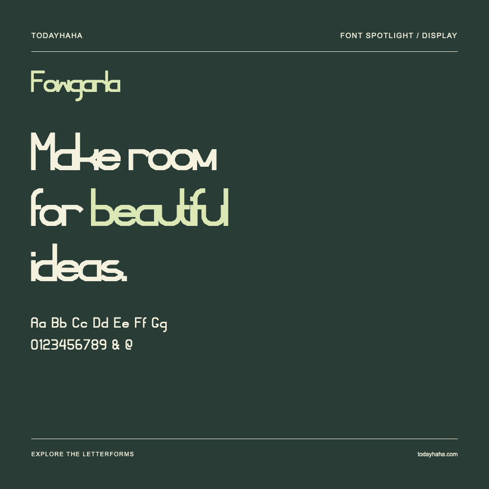 Fowgarla — Typografieposter mit Beispieltext