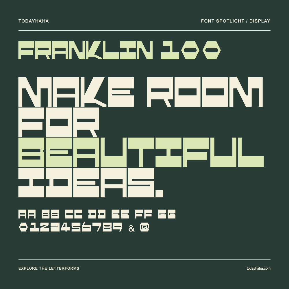 Franklin 100 — Typography poster with sample text