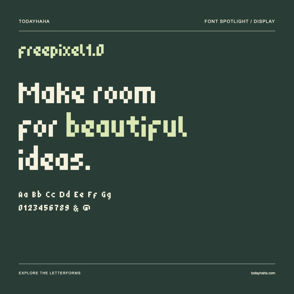 freepixel1.0 — Affiche typographique avec exemple de texte