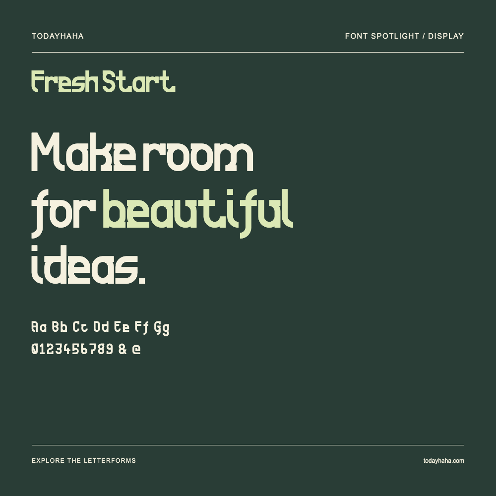 Fresh Start — Typography poster with sample text
