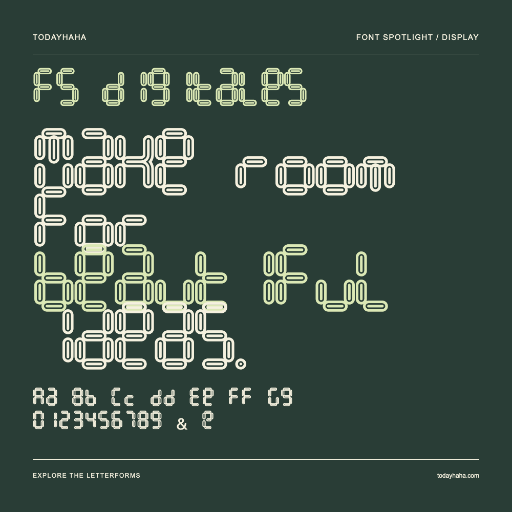 FS Digitales — Typography poster with sample text