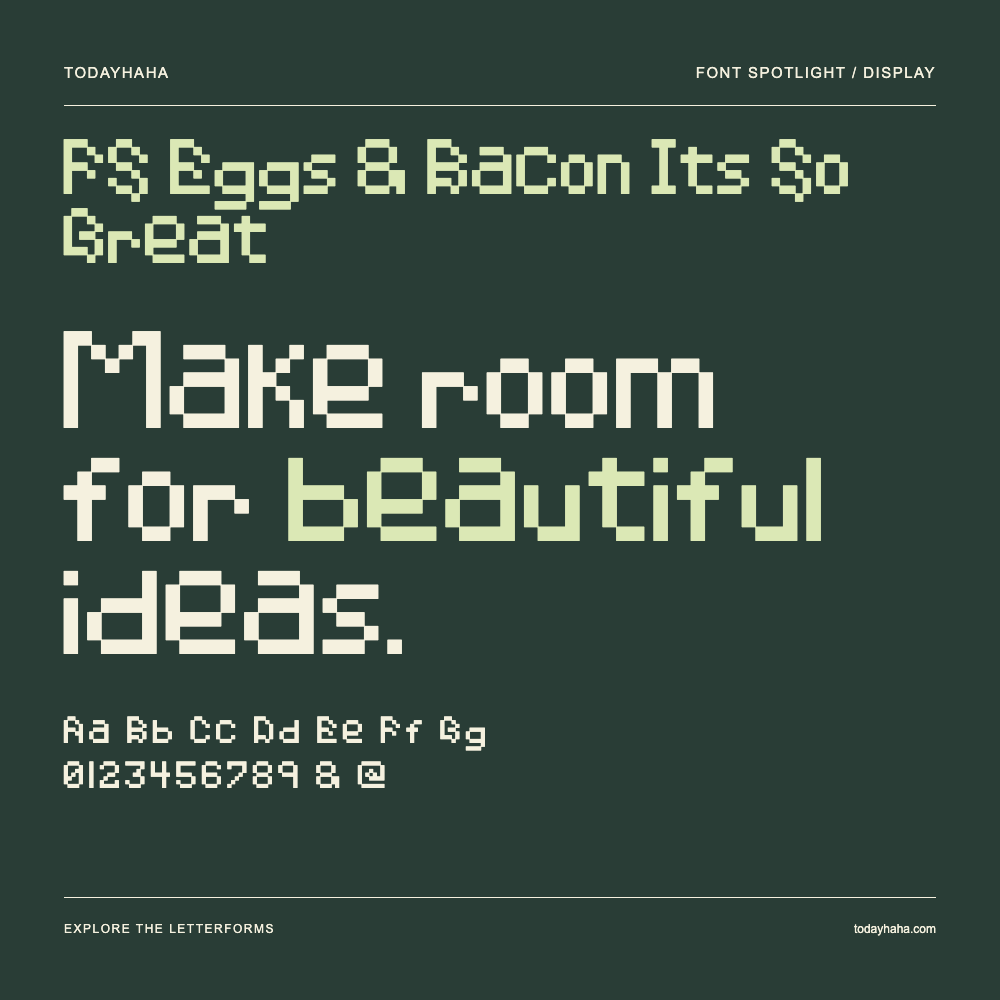 FS Eggs & Bacon Its So Great — Typografieposter mit Beispieltext