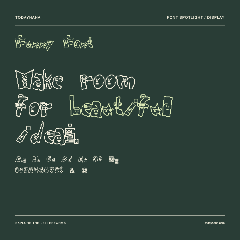 Funny Font — 字体排版海报：示例文字