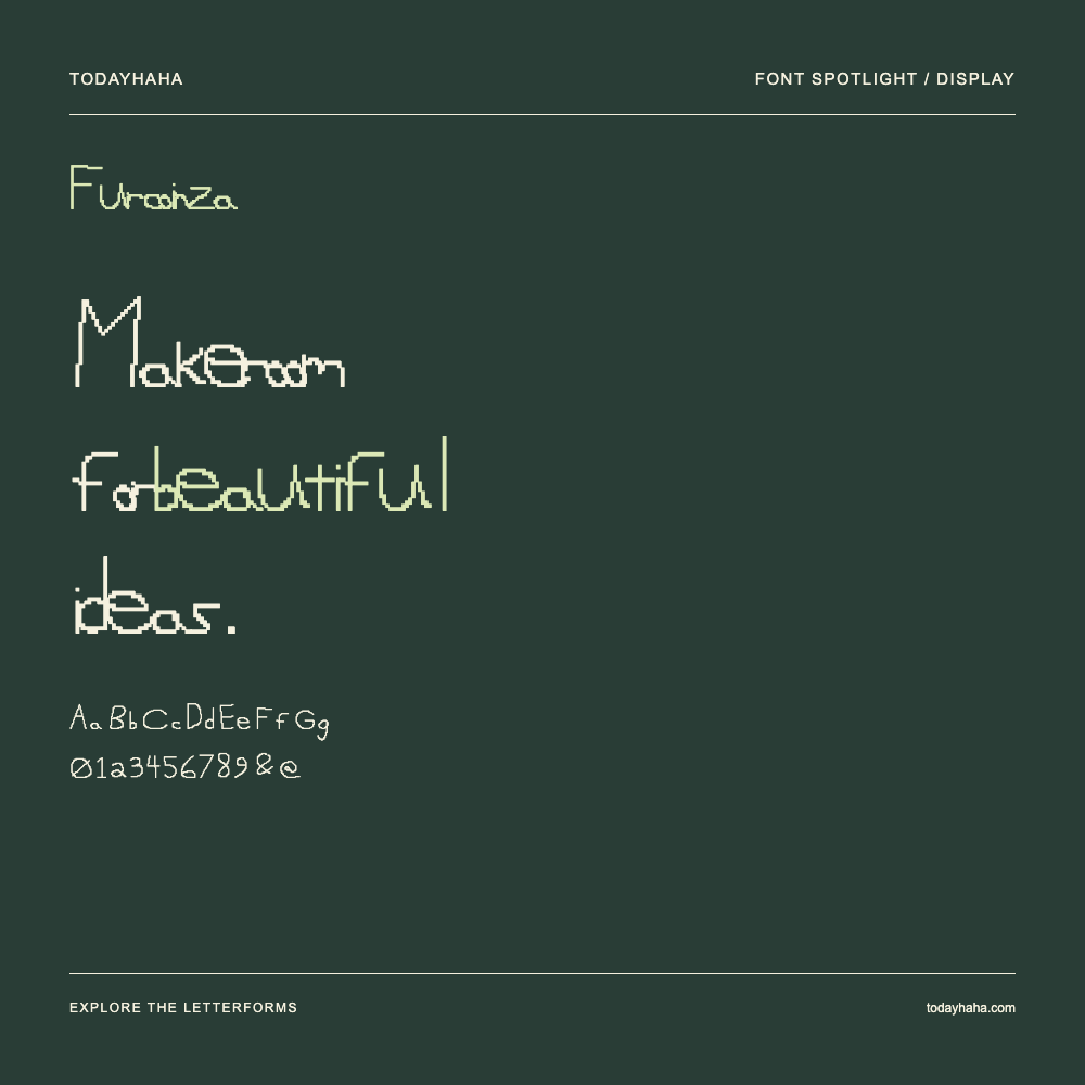 Furcoinza — Typography poster with sample text