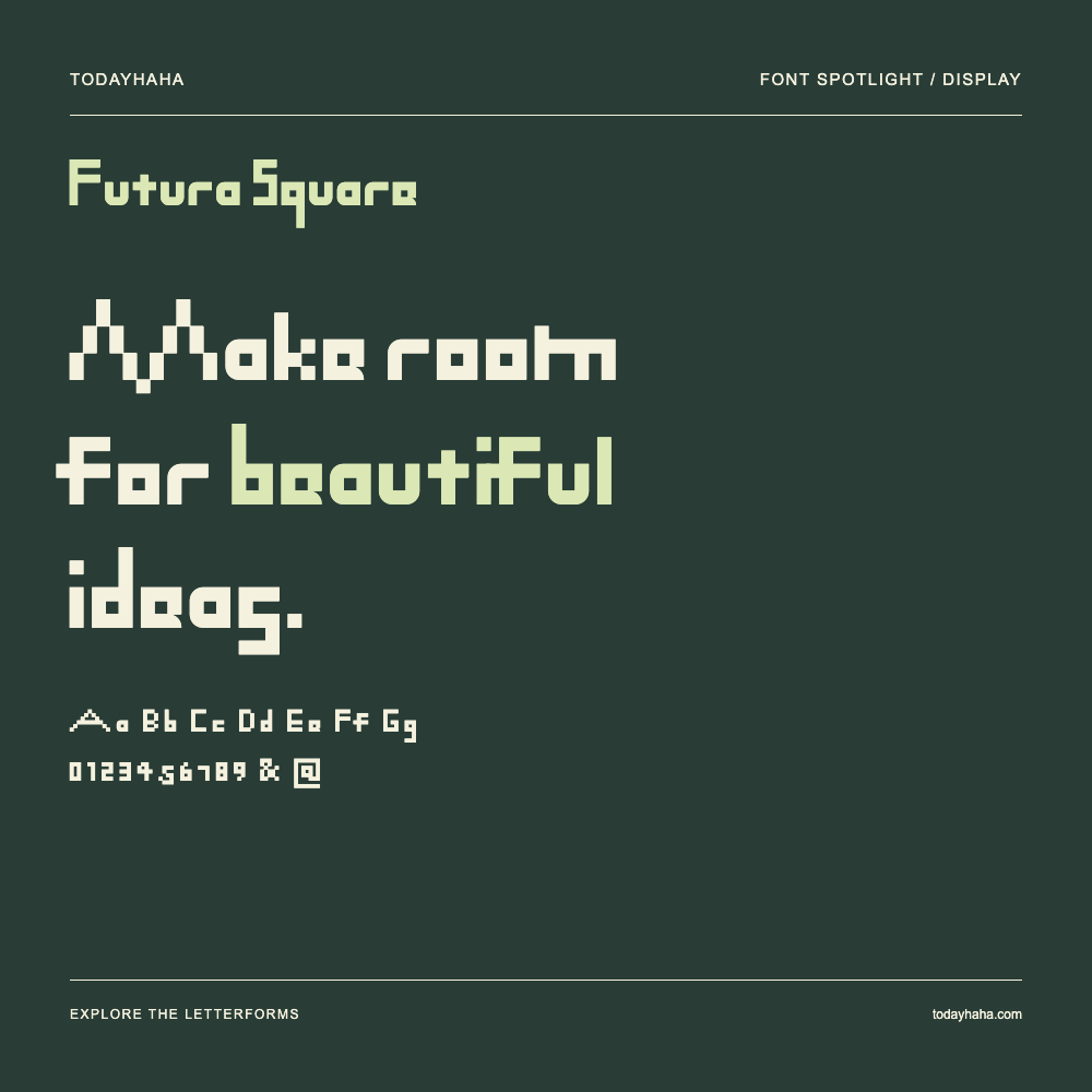 Futura Square — Typografieposter mit Beispieltext