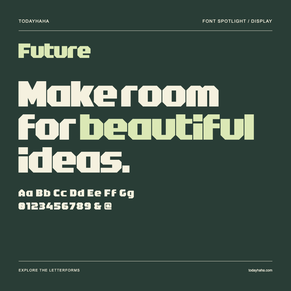 Future — Typografieposter mit Beispieltext