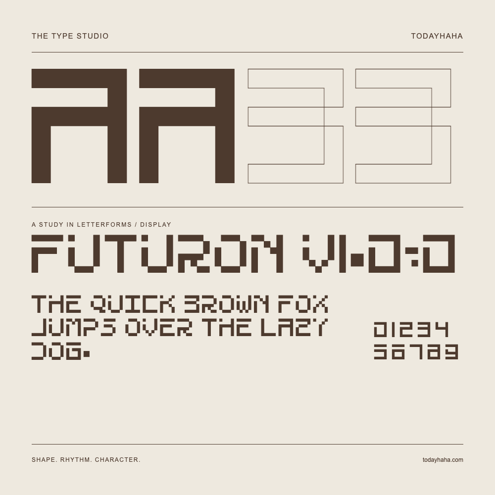 Futuron v1.0,0 — Estudio de letras con una frase y números