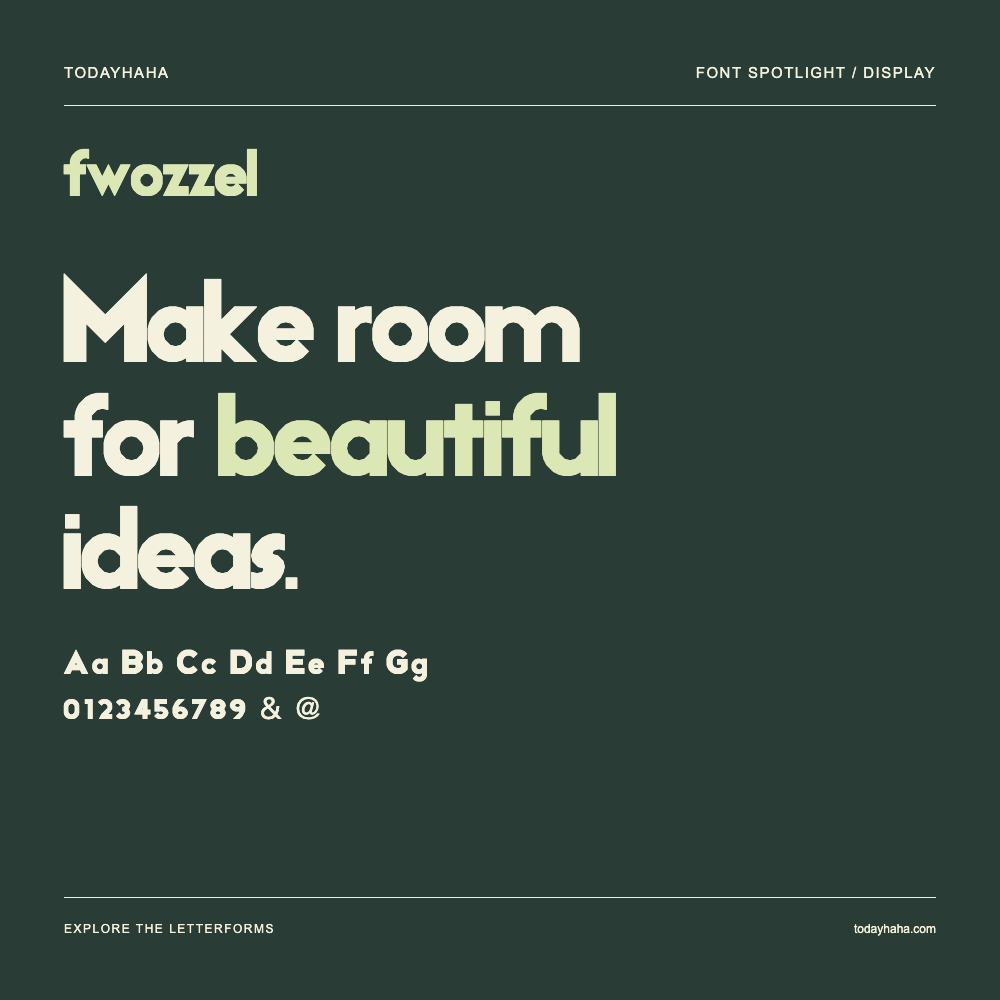 fwozzel — Typografieposter mit Beispieltext