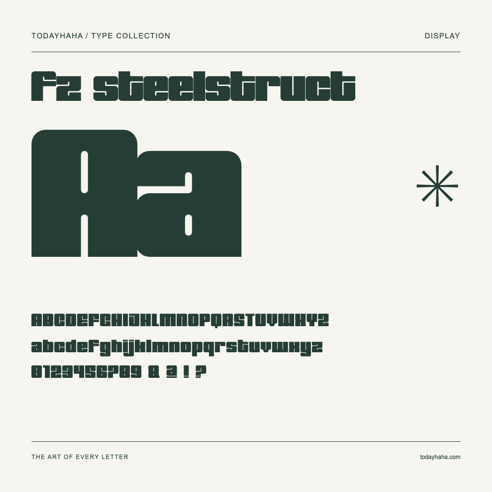 fz steelstruct — Campione con lettere maiuscole, minuscole e numeri