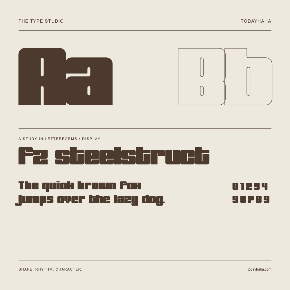 fz steelstruct — Studio delle lettere con frase e numeri