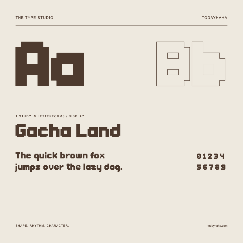 Gacha Land — Estudio de letras con una frase y números