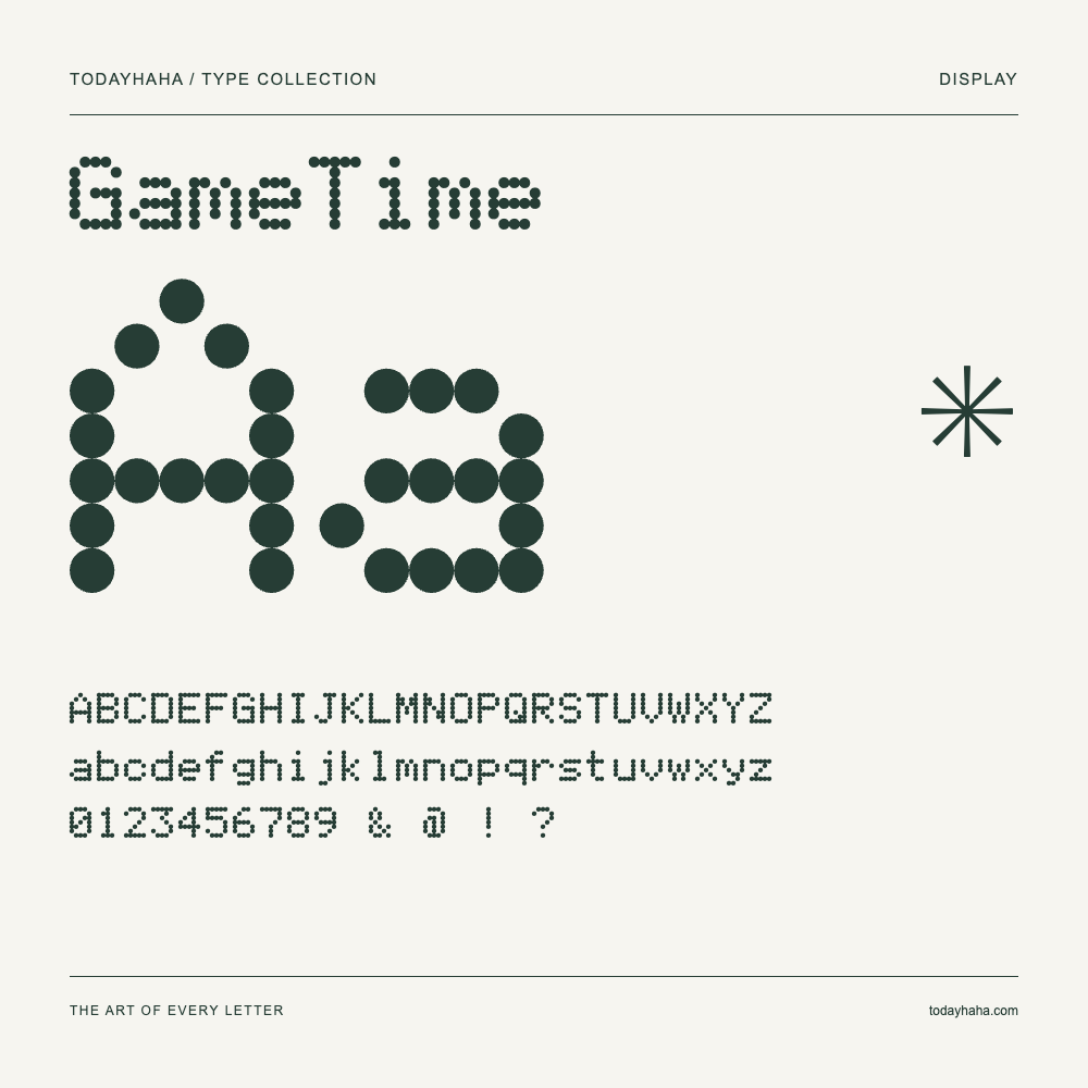 GameTime — Muestra de mayúsculas, minúsculas y números