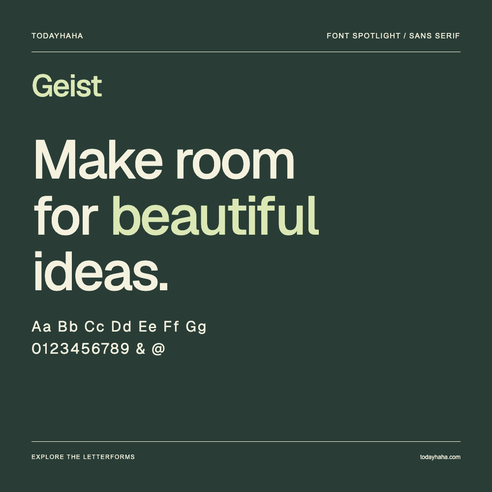 Geist — Typography poster with sample text