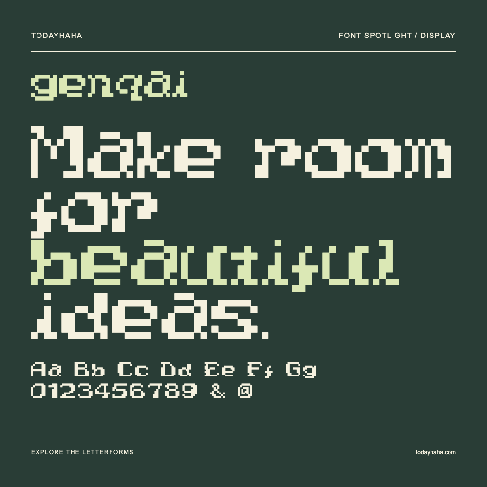 genqai — Typografieposter mit Beispieltext