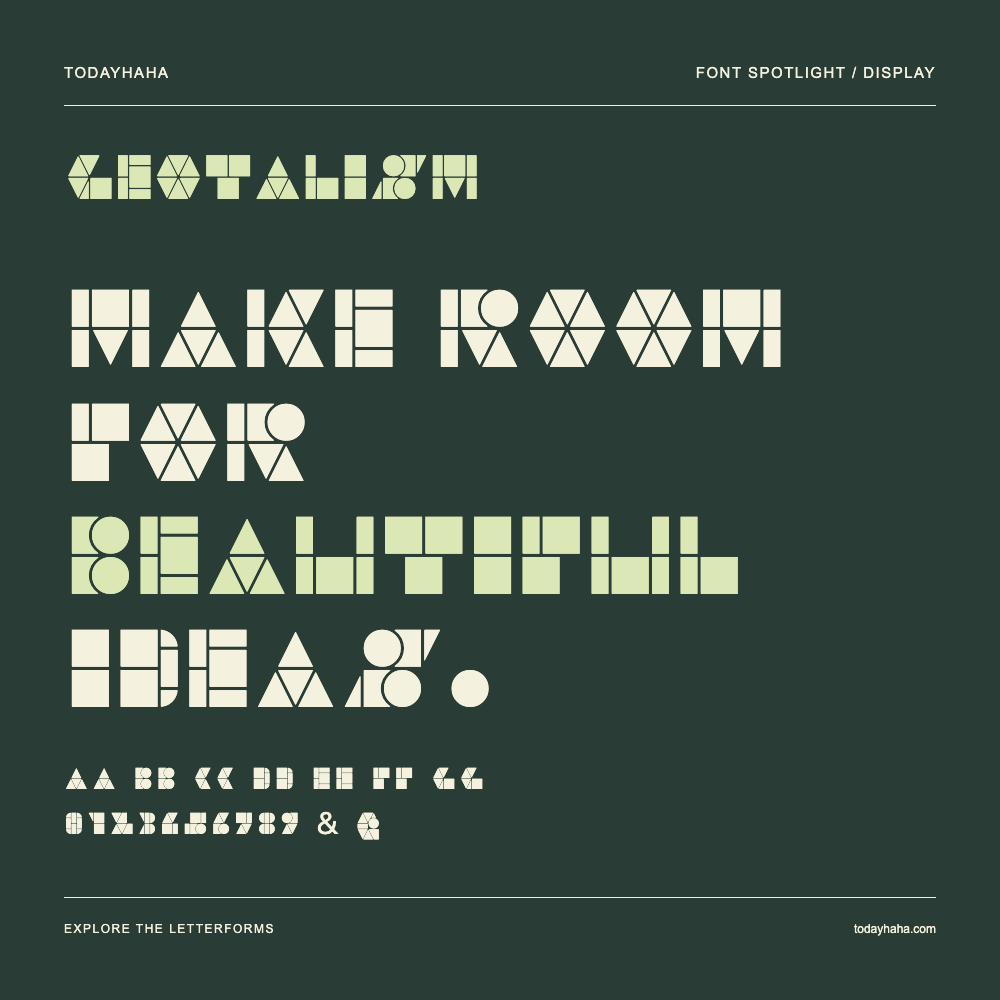 Geotalism — Affiche typographique avec exemple de texte
